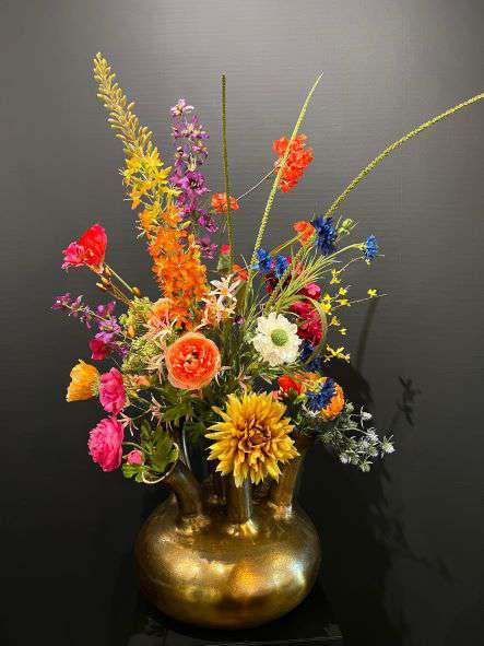 Zijdenbloemen boeket Sharon voor in de toetervaas Zijdenbloemen boeket Sharon voor in de toetervaas