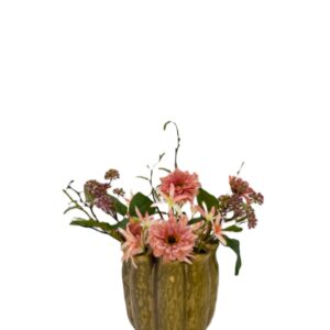 Kunstbloemen boeket Doortje incl gouden vaasje