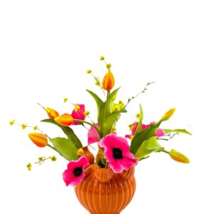Zijdenbloemen boeketje Fee incl tulpenvaasje