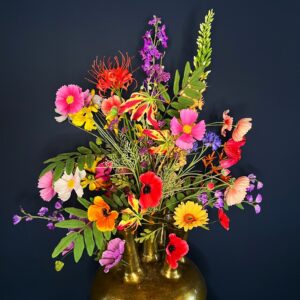 Zijdenbloemen boeket Kristel voor in de toetervaas