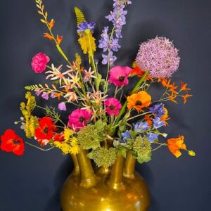 Zijdenbloemen boeket Kate voor in de toetervaas