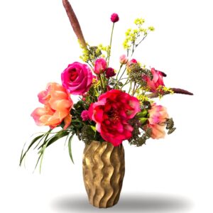 Zijdenbloemen rozenboeket Rosie